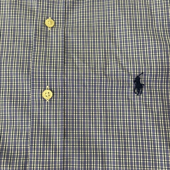 Polo Ralph Lauren Men's Blue Plaid Dress Shirt - Picture 7 of 7